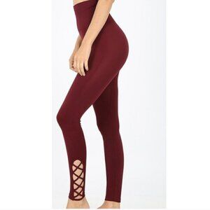 High waisted tummy control latticed leggings NEW